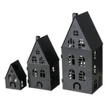 Laterne Dover schwarz 3-teiliges Set