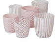 Windlicht Patty Rosa-Weiß, komplettes Set