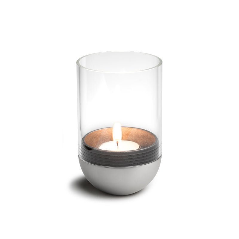 höfats GRAVITY CANDLE Windlicht silber – Produktansicht