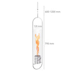höfats SPIN 1200 Hängefeuer silber – Detailansicht Brenner