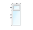 1 Flg. Fenster mit Oberlicht Kipp