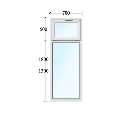 1 Flg. Fenster mit Oberlicht Kipp