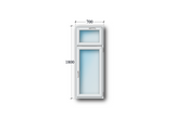 1 Flg. Fenster Drehkipp rechts mit Oberlicht Kipp