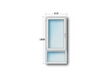 1 Flg. Fenster Drehkipp links mit Unterlicht Fest