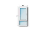 1 Flg. Fenster Drehkipp links mit Unterlicht Fest