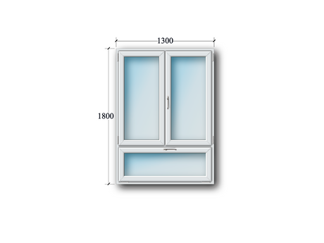 2 Flg. Fenster Stulp links / Drehkipp rechts mit UL Kipp