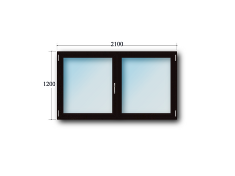 Zweiflüglige Fenster drehkipp links/Stulp rechts
