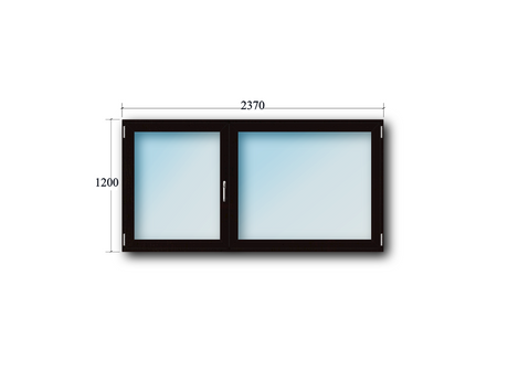 Zweiflüglige Fenster drehkipp links/Stulp rechts