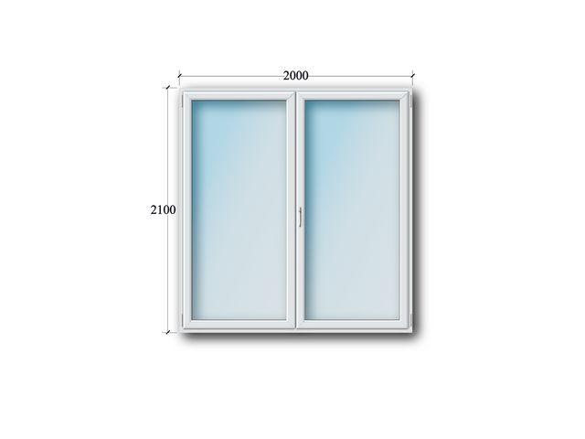 2 flügelige Balkontür, Dreh Kipp Rechts, Stulp Links