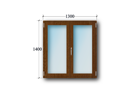 Zweiflüglige Fenster Stulp links/drehkipp rechts