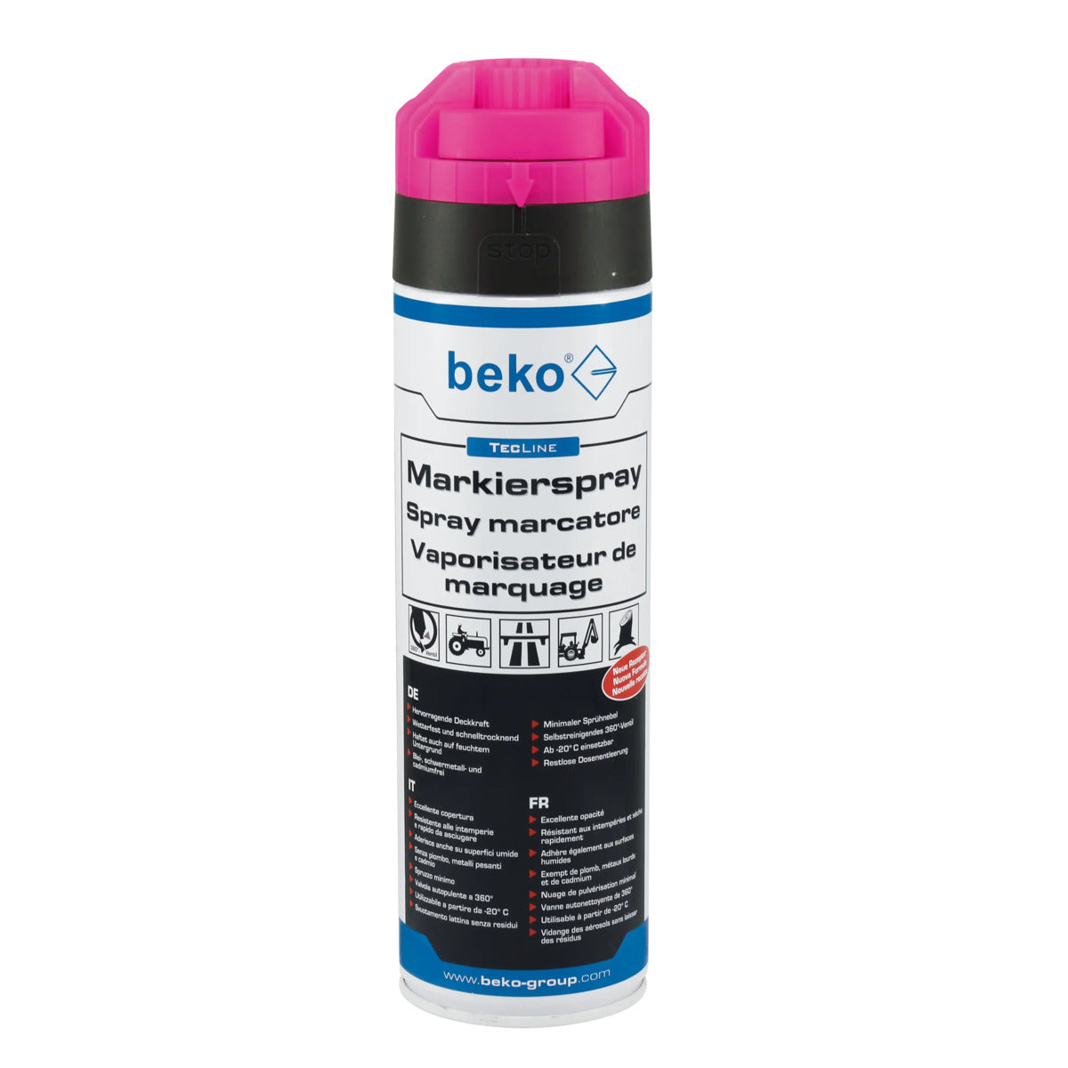 beko TecLine Markierspray 500 ml leuchtpink