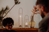 höfats OVAL CANDLE 55 Kerzenhalter silber – Stimmungsbild