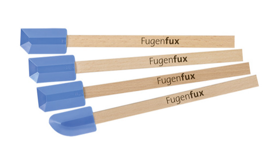 Fugenfux Fugenabzieher hellblau 4er Set 45° mit 6,3/ 8,3/ 10mm und rund