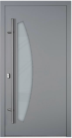 Haustürmodel SL75 M212 grau Stoßgriff 1600mm