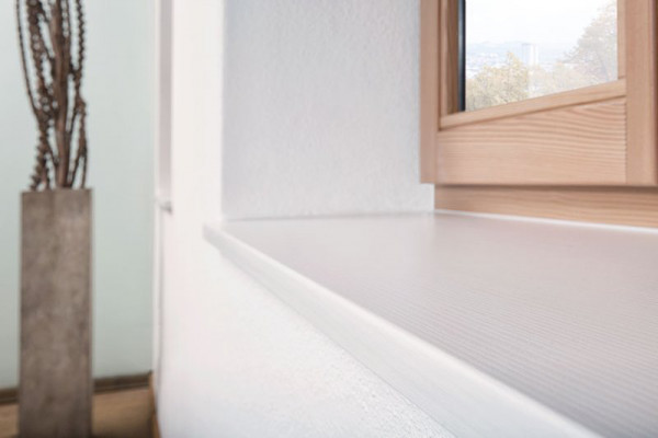 Innenfensterbank Helopal woodline bis 195cm Länge, Gussmarmor - Konfigurator