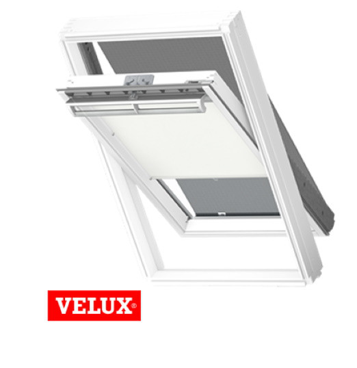 VELUX  Vorteils-Set Hitzeschutzmarkise manuell und Sichtschutzrollo manuell