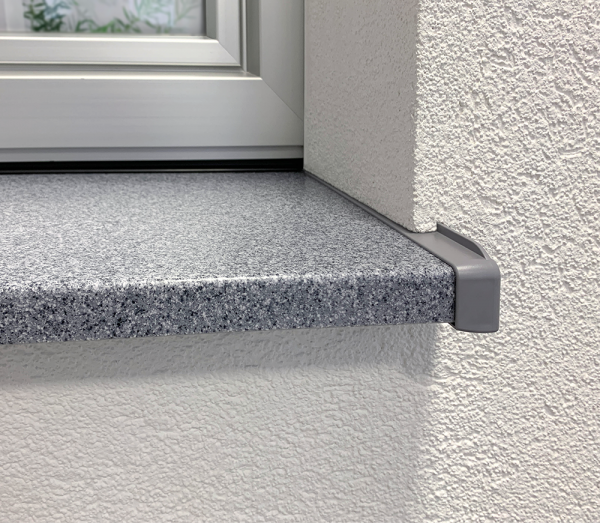 Außenfensterbank Helopal contour, bis 195cm Länge Gussmarmor - Konfigurator