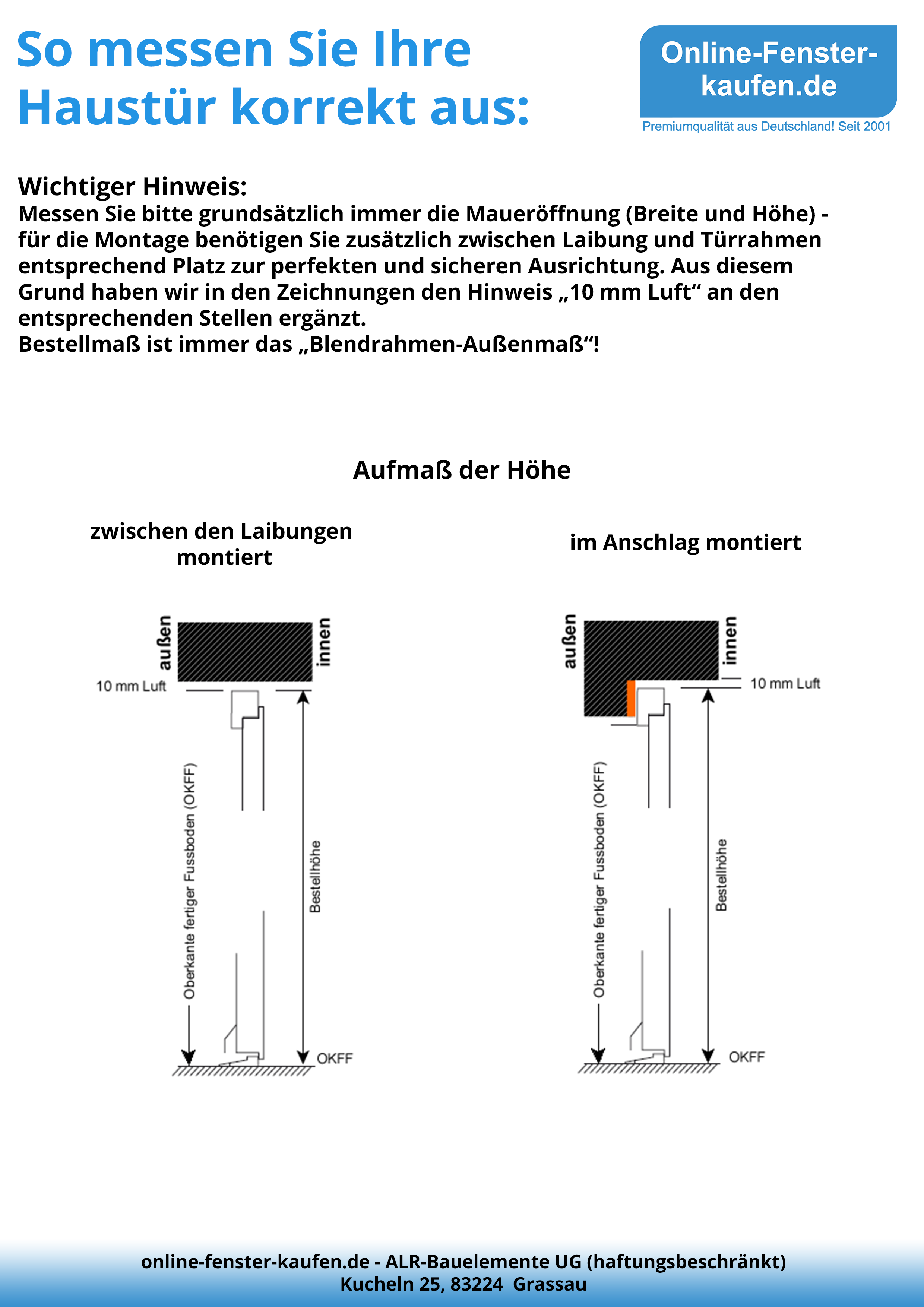 Online günstig Haustüren nach Maß kaufen bei Online-Fenster-kaufen.de