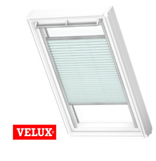 Velux Plissee - hier Farbe Himmelblau